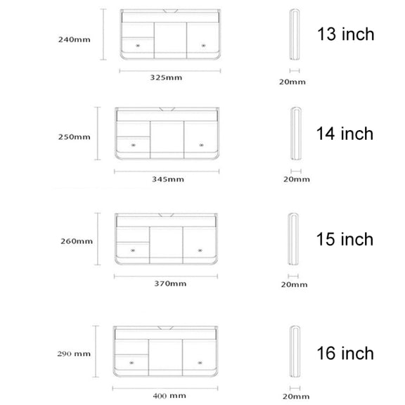 Multi-layer Water-resistant and Shock-absorbing Laptop Sleeve Laptop Storage Bag, Size: 16 inch(White)
