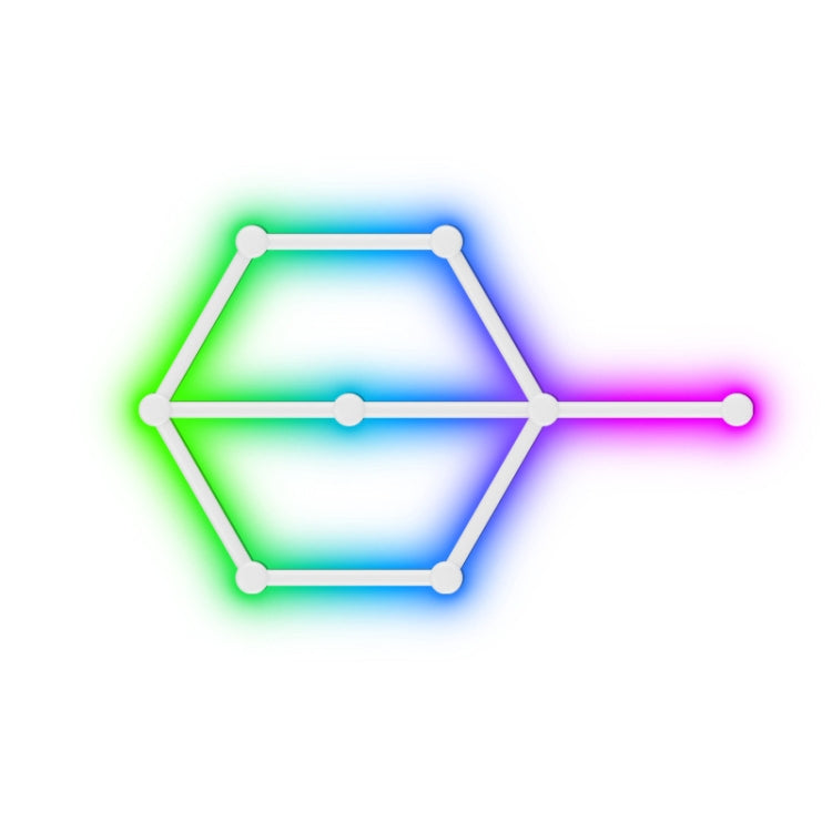 JSK-P26 Smart WiFi Bluetooth Version RGB Direct Illumination Phantom Splicing Light, Support Amazon Alexa / Google Assistant / DuerOS, Style: 9 Sections+EU Plug Adapter(White)