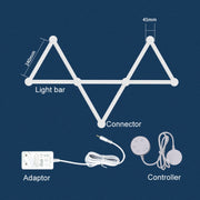 JSK-P26 Smart WiFi Bluetooth Version RGB Direct Illumination Phantom Splicing Light, Support Amazon Alexa / Google Assistant / DuerOS, Style: 9 Sections+EU Plug Adapter(White)