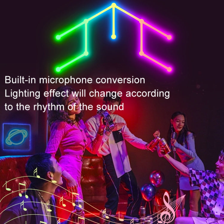 JSK-P26 Smart WiFi Bluetooth Version RGB Direct Illumination Phantom Splicing Light, Support Amazon Alexa / Google Assistant / DuerOS, Style: 9 Sections+UK Plug Adapter(White)