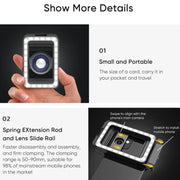 APEXEL 4K HD 100mm Macro Lens With LED Fill Light Set for Smartphones