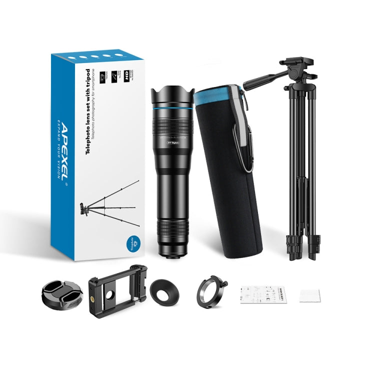 APEXEL HD Metal 36X Zoom Telescope Telephoto Lens With Extendable Tripod