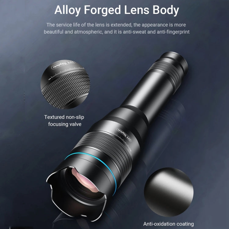 APEXEL 60X Smartphone Telescope Lens With Extendable Tripod Set