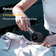Outdoor Handheld Turbine Digital Display 100-Speed High-Speed Mini Fan, Color: Navy Blue