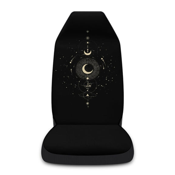 Car Universal Printed Seat Protector Automobile Decoration Supplies, Style: Gold Moon
