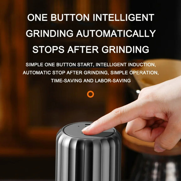 USB Automatic Wireless Electric Portable Coffee Grinder(Gray)