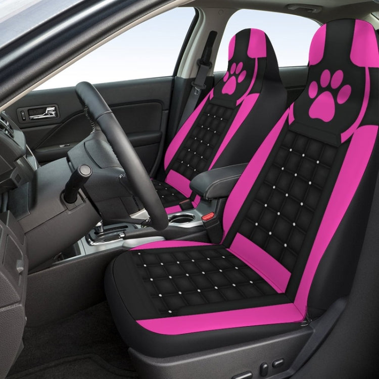 Car Universal Printed Seat Protector Automobile Decoration Supplies, Style: Pink Footprints