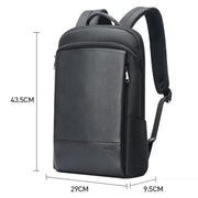 Bopai First-Layer Cowhide Business Commuter Water-resistant And Lightweight Laptop Backpack, Color: Flagship