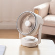 Air Circulation Fan Automatic Oscillating Head Desktop Fan With LED Light(White) - Electric Fans by PMC TechLife | Online Shopping South Africa | PMC TechLife | Buy Now Pay Later Mobicred