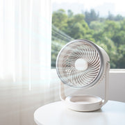 Air Circulating Fan USB Charging Desktop Quiet Fan(White)