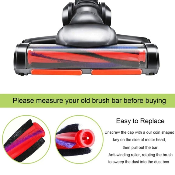For Dyson V6 DC59 DC62 SV03 Vacuum Cleaner Brush Head Roller Bar, Spec:  225mm