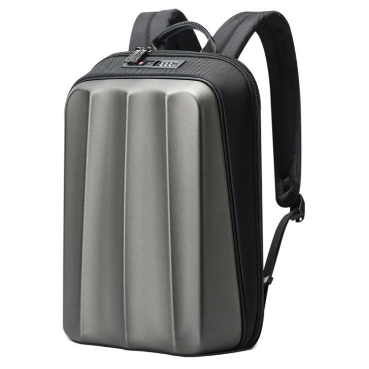 Bopai 61-122579 Large Capacity Hard Shell Password Lock Water-resistant Business Laptop Backpack(Grey)