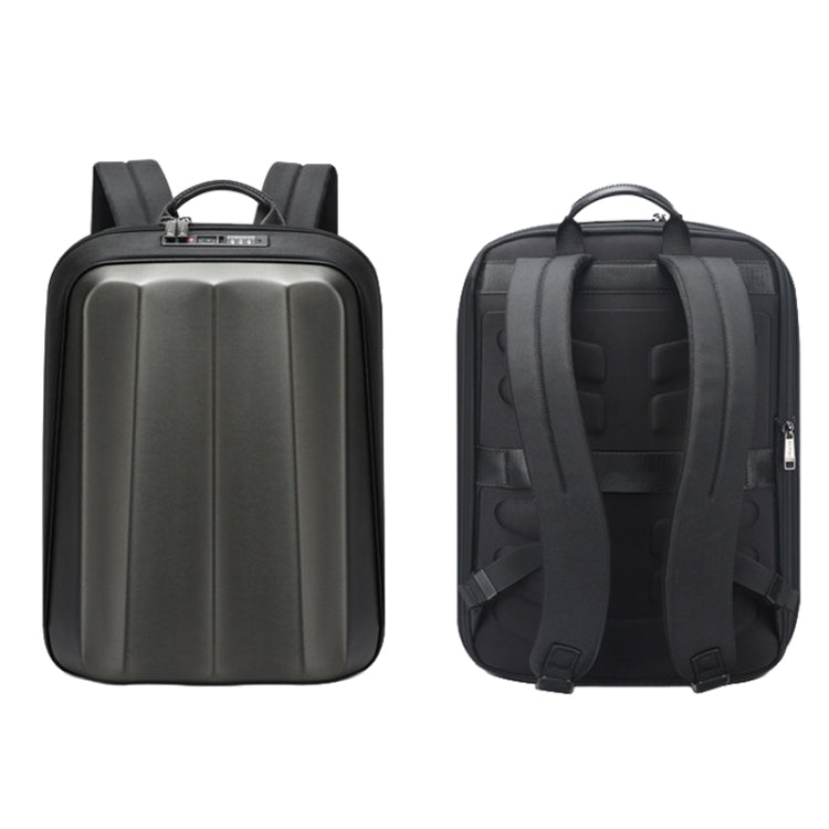 Bopai 61-122579 Large Capacity Hard Shell Password Lock Water-resistant Business Laptop Backpack(Grey)