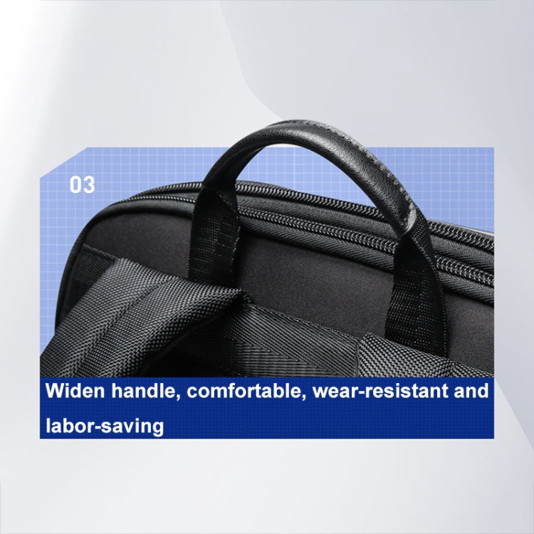 Bopai 61-122579 Large Capacity Hard Shell Password Lock Water-resistant Business Laptop Backpack(Grey)