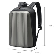 Bopai 61-122579 Large Capacity Hard Shell Password Lock Water-resistant Business Laptop Backpack(Grey)
