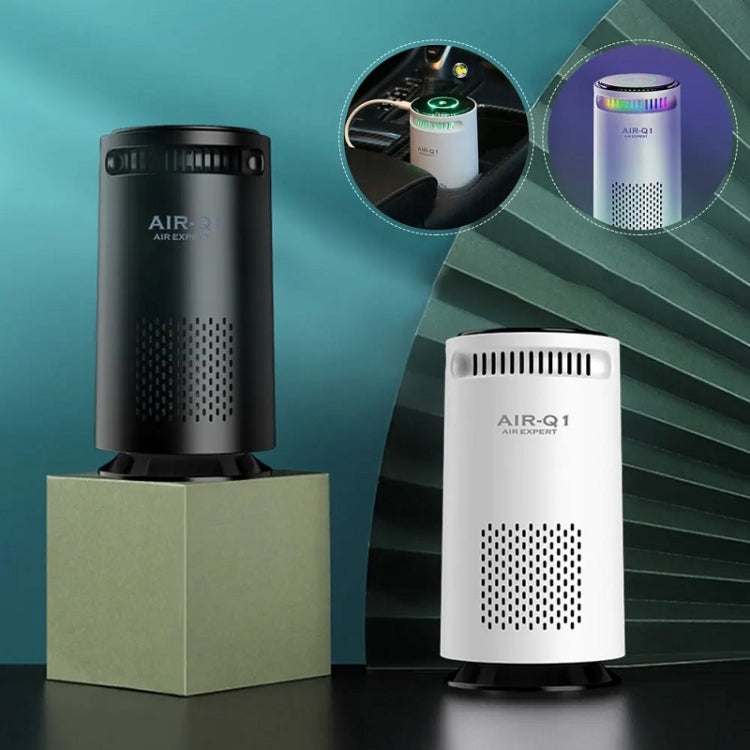 Car Negative Ion Air Purifier Odor Removal Aromatherapy(White)