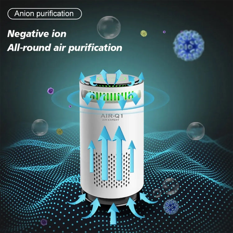 Car Negative Ion Air Purifier Odor Removal Aromatherapy(White)
