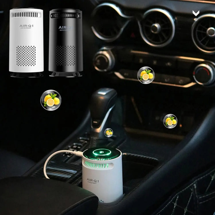 Car Negative Ion Air Purifier Odor Removal Aromatherapy(Black)