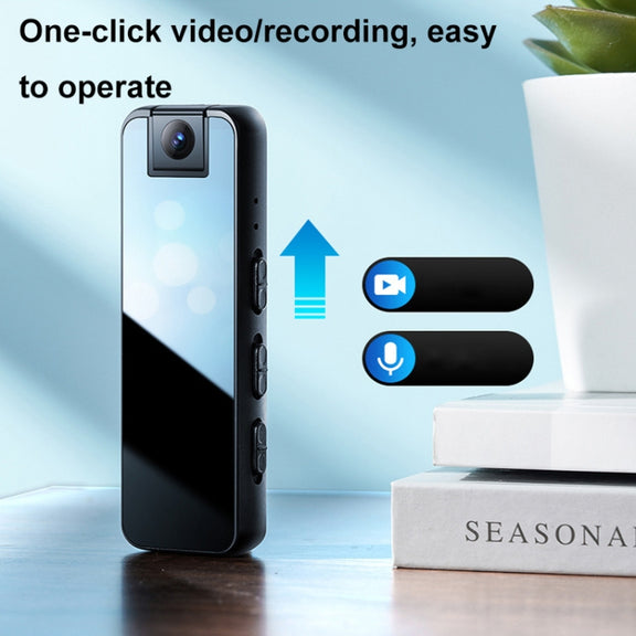 Mrobo D6 1080P Rotating Camera Night Vision Video Recorder With Back Clip, Size: 64GB(Black)