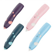 USB Charging Low-Temperature Wireless Graffiti Printing Pen Set Children DIY 3D Painting Pen(Light Blue)