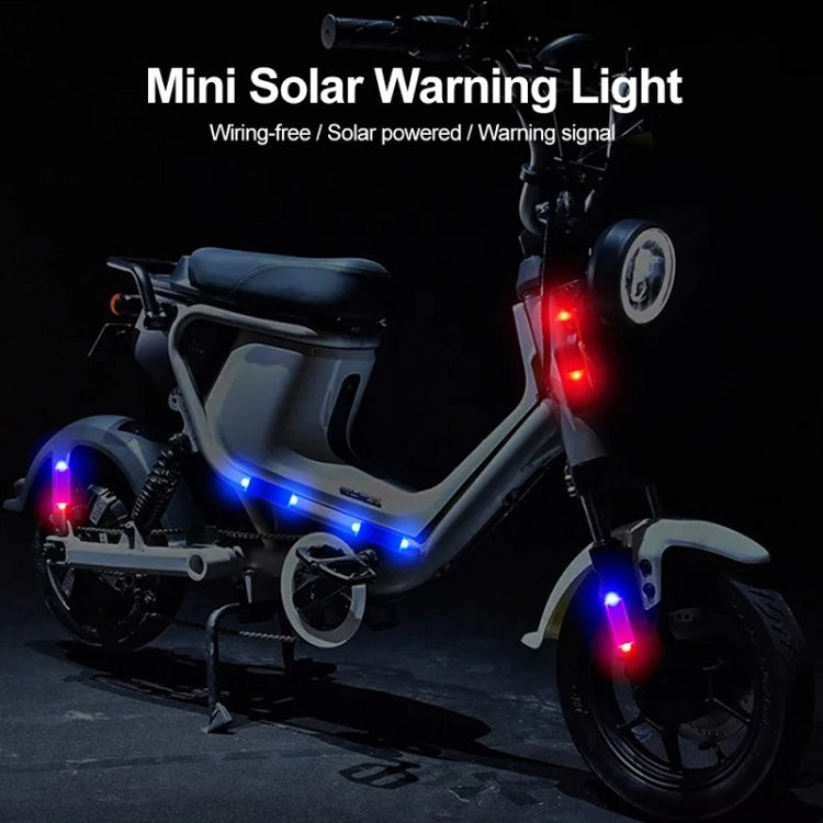 Solar Warning Light Anti-rear Collision LED Flashing Light(Symphony Vibration Sensor+Orange)