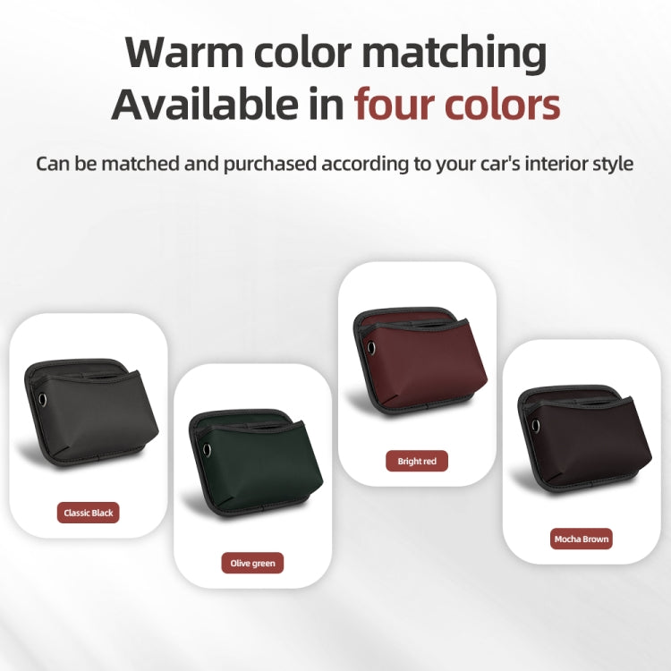 Adhesive Multifunctional Storage Bag for Car Center Console(Red)