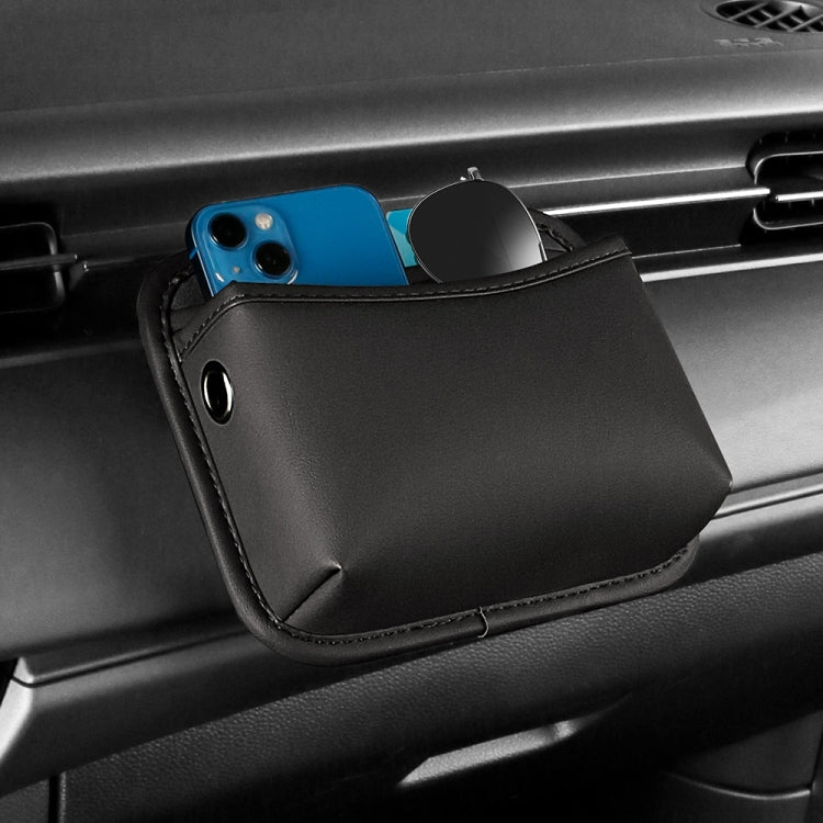 Adhesive Multifunctional Storage Bag for Car Center Console(Red)