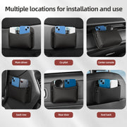 Adhesive Multifunctional Storage Bag for Car Center Console(Red)