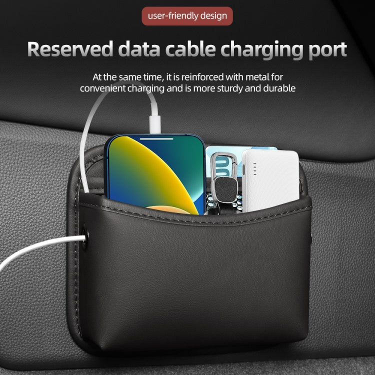 Adhesive Multifunctional Storage Bag for Car Center Console(Red)