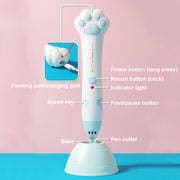 Cat Claw USB Charging Low Temperature 3D Printing Pen Children DIY Graffiti 3D Painting Pen(Mint Green)