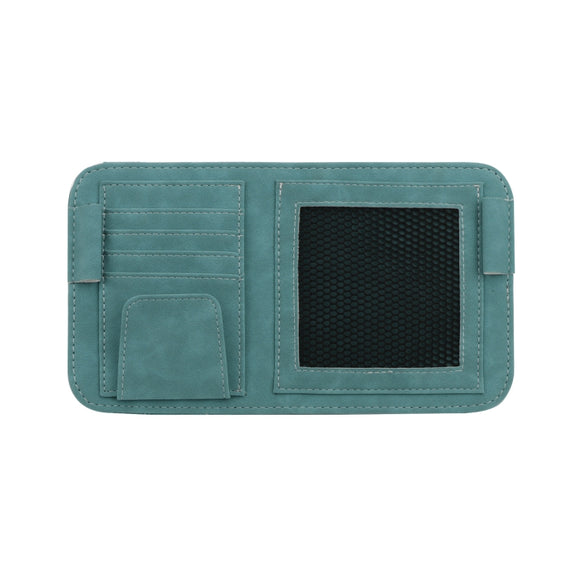 Car Sun Visor Bill Holder Glasses Clip Storage Bag(Blue)
