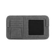 Car Sun Visor Bill Holder Glasses Clip Storage Bag(Grey)