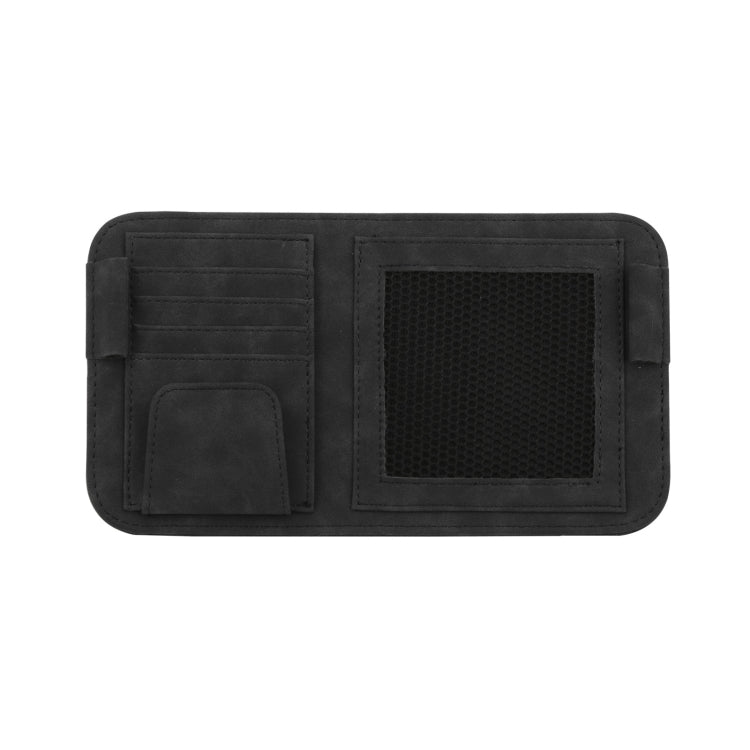 Car Sun Visor Bill Holder Glasses Clip Storage Bag(Black)