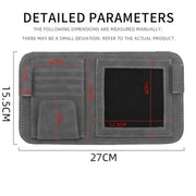 Car Sun Visor Bill Holder Glasses Clip Storage Bag(Grey)