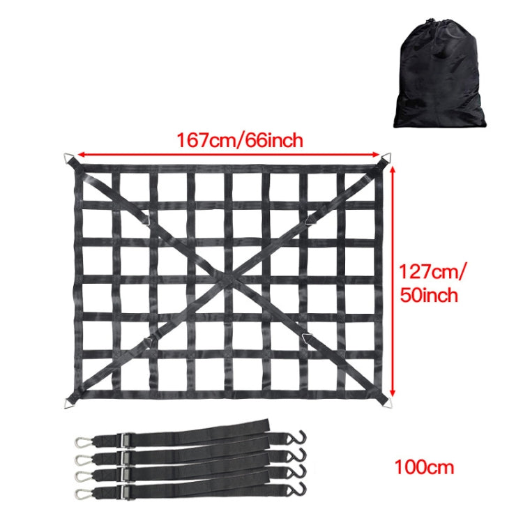 167x127cm Truck Bed Cargo Net Pickup Bed Netting Strap