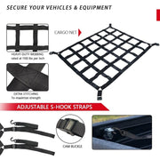 167x127cm Truck Bed Cargo Net Pickup Bed Netting Strap