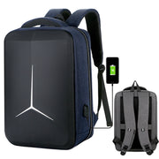 15 inch Multifunctional Water-resistant Business Sports Laptop Backpack with USB Port(Navy Blue)
