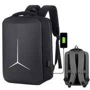 17 inch Multifunctional Water-resistant Business Sports Laptop Backpack with USB Port(Black)
