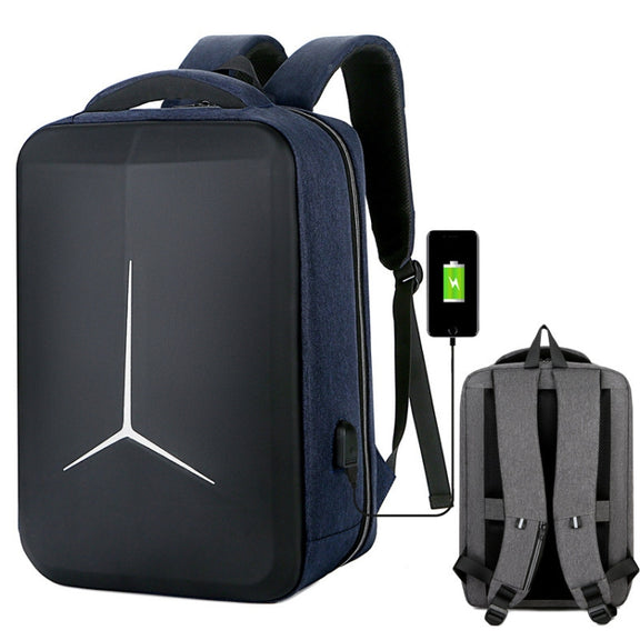 17 inch Multifunctional Water-resistant Business Sports Laptop Backpack with USB Port(Navy Blue)