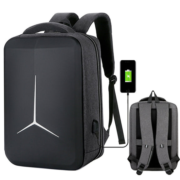 17 inch Multifunctional Water-resistant Business Sports Laptop Backpack with USB Port(Dark Gray)
