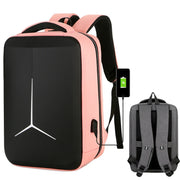 17 inch Multifunctional Water-resistant Business Sports Laptop Backpack with USB Port(Pink)