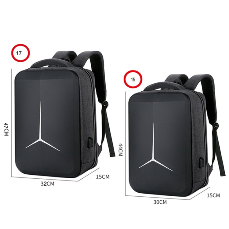 15 inch Multifunctional Water-resistant Business Sports Laptop Backpack with USB Port(Black)