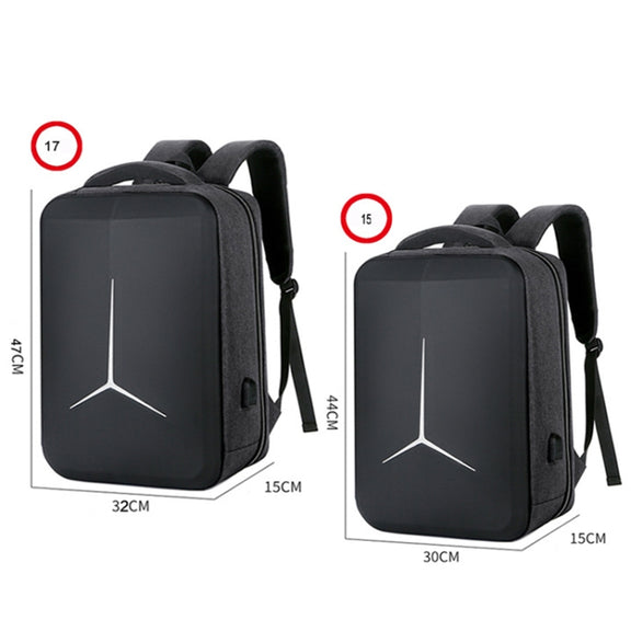 15 inch Multifunctional Water-resistant Business Sports Laptop Backpack with USB Port(Black)