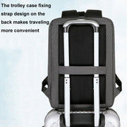 15 inch Multifunctional Water-resistant Business Sports Laptop Backpack with USB Port(Pink)