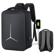 15 inch Large-Capacity Water-resistant Business Commuter Laptop Backpack with USB Port(Simplified Black)