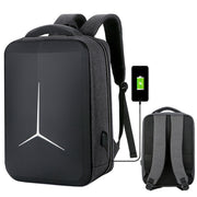15 inch Large-Capacity Water-resistant Business Commuter Laptop Backpack with USB Port(Simplified Gray)