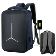 15 inch Large-Capacity Water-resistant Business Commuter Laptop Backpack with USB Port(Simplified Blue)