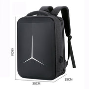15 inch Large-Capacity Water-resistant Business Commuter Laptop Backpack with USB Port(Simplified Black)