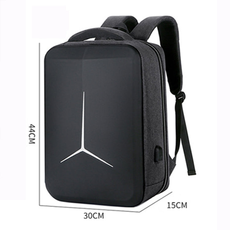 15 inch Large-Capacity Water-resistant Business Commuter Laptop Backpack with USB Port(Simplified Blue)