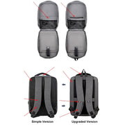 15 inch Large-Capacity Water-resistant Business Commuter Laptop Backpack with USB Port(Simplified Black)